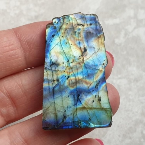 Labradorite polished slab 43x25 mm no 382