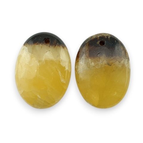 Septarian pair of cabochons with hole 18x13 mm no R471