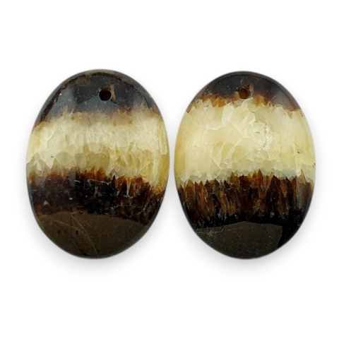 Septarian pair of cabochons with hole 20x15 mm no R452