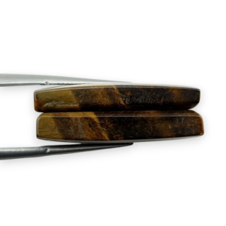 Tygrysie oko para kaboszonów z dziurką 24x13 mm nr R221