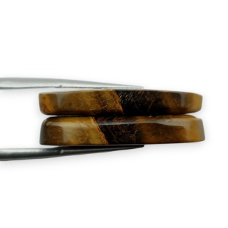 Tygrysie oko para kaboszonów z dziurką 26x13 mm nr R168