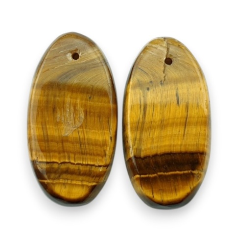 Tygrysie oko para kaboszonów z dziurką 27x14 mm nr R197