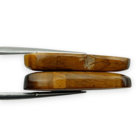 Tygrysie oko para kaboszonów z dziurką 28x12 mm nr R163