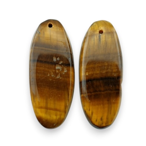 Tygrysie oko para kaboszonów z dziurką 28x12 mm nr R163