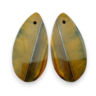 Tygrysie oko para kaboszonów z dziurką 28x13 mm nr R169