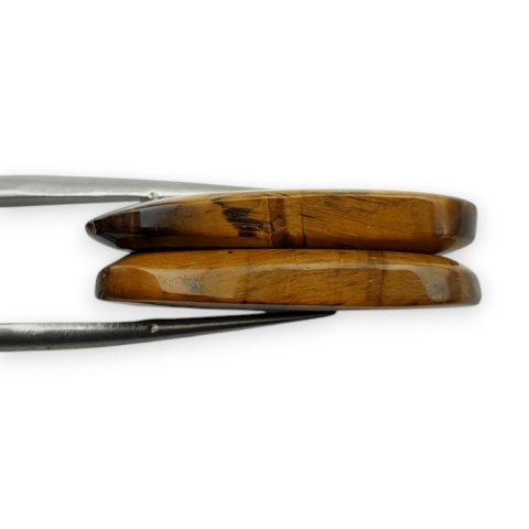 Tygrysie oko para kaboszonów z dziurką 28x14 mm nr R161