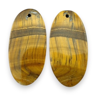Tygrysie oko para kaboszonów z dziurką 29x14 mm nr R186