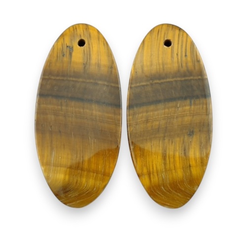 Tygrysie oko para kaboszonów z dziurką 30x14 mm nr R193