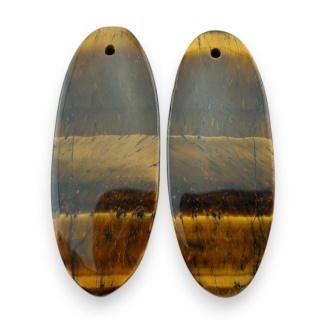 Tygrysie oko para kaboszonów z dziurką 32x13 mm nr R171