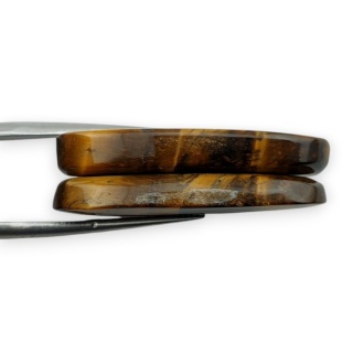 Tygrysie oko para kaboszonów z dziurką 32x14 mm nr R159