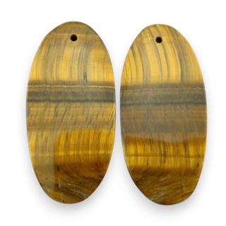 Tygrysie oko para kaboszonów z dziurką 33x16 mm nr R198