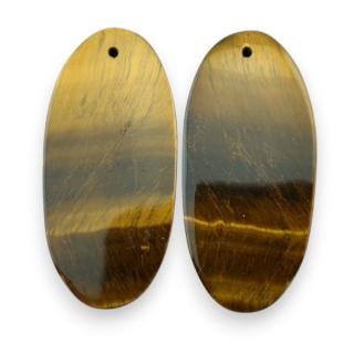 Tygrysie oko para kaboszonów z dziurką 33x16 mm nr R201
