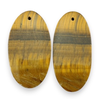Tygrysie oko para kaboszonów z dziurką 34x18 mm nr R200