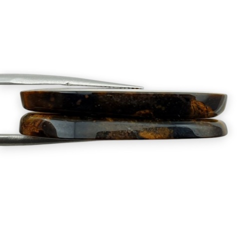 Tygrysie oko para kaboszonów z dziurką 34x19 mm nr R205