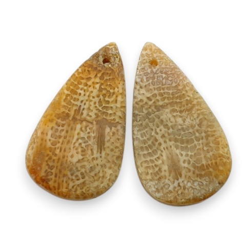 Fossil para kaboszonów z dziurką 24x13 mm nr R411