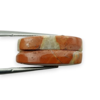 Jaspis maligano para kaboszonów z dziurką 19x12 mm nr R254