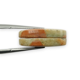 Jaspis maligano para kaboszonów z dziurką 19x12 mm nr R271