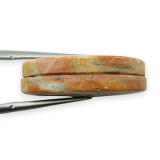 Jaspis maligano para kaboszonów z dziurką 20x11 mm nr R255