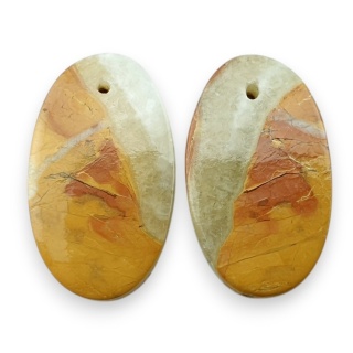 Jaspis maligano para kaboszonów z dziurką 22x13 mm nr R251