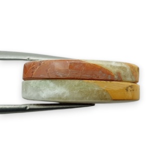 Jaspis maligano para kaboszonów z dziurką 22x13 mm nr R251