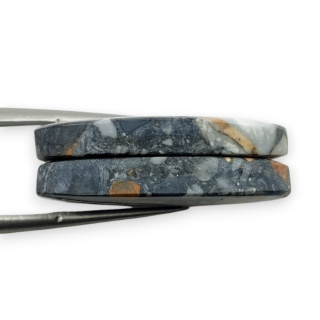 Jaspis maligano para kaboszonów z dziurką 25x14 mm nr R273