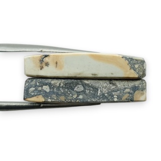 Jaspis maligano para kaboszonów z dziurką 25x16 mm nr R252