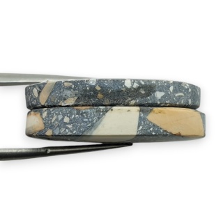 Jaspis maligano para kaboszonów z dziurką 27x16 mm nr R247