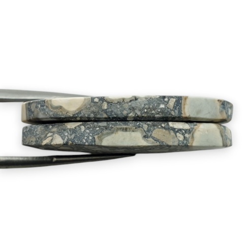 Jaspis maligano para kaboszonów z dziurką 33x16 mm nr R259