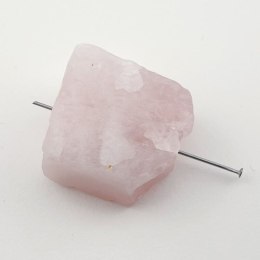 Kwarc różowy bryłka z dziurką 23x16 mm nr 27
