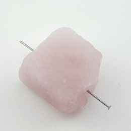 Kwarc różowy bryłka z dziurką 23x16 mm nr 27