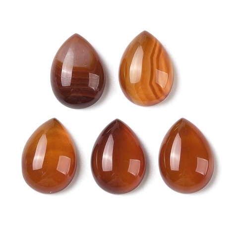 Agate red cabochon teardrop 14x10 mm 1 pcs