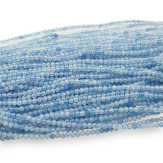 Akwamaryn kula fasetowana 3 mm sznur