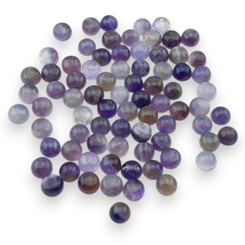 Amethyst cabochon dia. 6 mm 1 pc - second grade