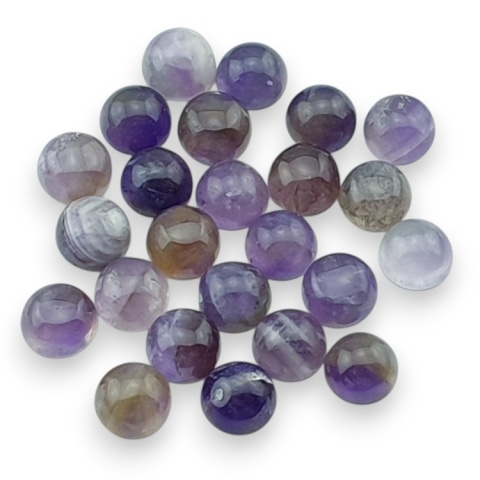 Amethyst cabochon dia. 6 mm 1 pc - second grade