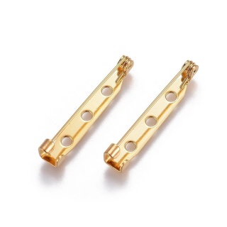 Baza broszki stal szlachetna 32x5mm 1 szt pozłacana