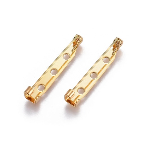 Baza broszki stal szlachetna 32x5mm 1 szt pozłacana