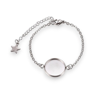 Bransoletka z bazą kaboszonu 16 mm 14,5+5,5 cm