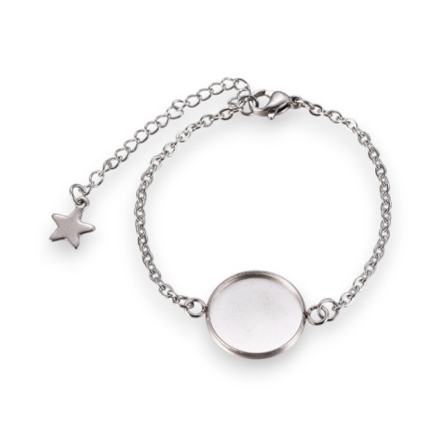 Bransoletka z bazą kaboszonu 12 mm 14,5+5,5 cm