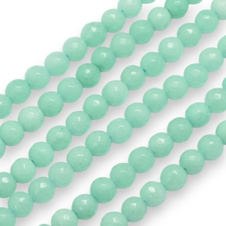Jadeit kolor amazonit kula fasetowana 6 mm sznur
