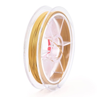 Japońska linka jubilerska stalowa powlekana SakuLux 0,4 mm szpula 10 m złota