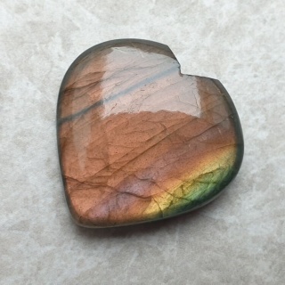 Labradorite cabochon heart 28x28 mm no 210