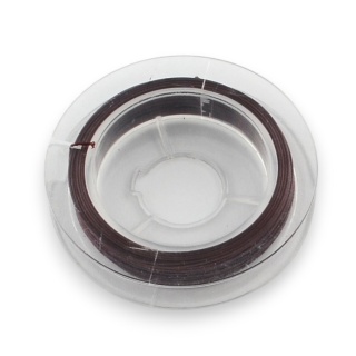 Linka jubilerska stalowa powlekana 0,38 mm szpula 10 m coconut brown