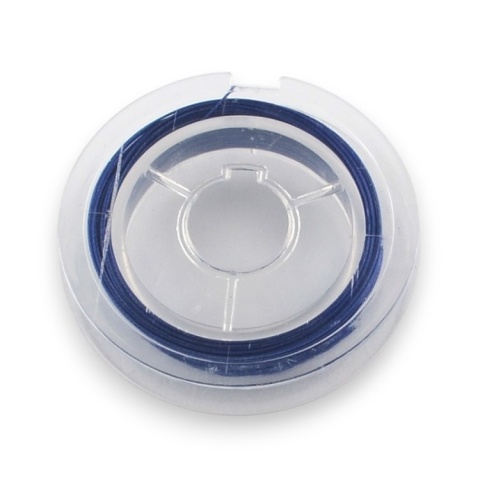 Linka jubilerska stalowa powlekana 0,38 mm szpula 10 m blue