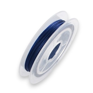 Linka jubilerska stalowa powlekana 0,38 mm szpula 10 m blue