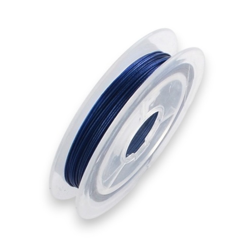 Linka jubilerska stalowa powlekana 0,38 mm szpula 10 m blue