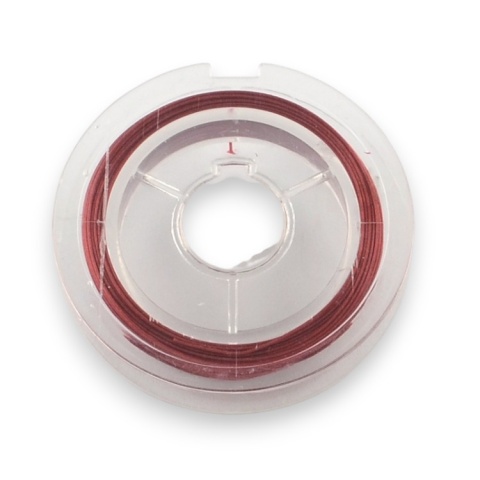 Linka jubilerska stalowa powlekana 0,38 mm szpula 10 m fire brick