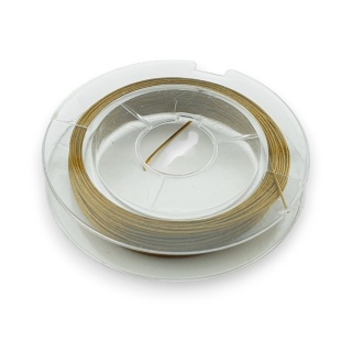Linka jubilerska stalowa powlekana 0,38 mm szpula 10 m dark goldenrod
