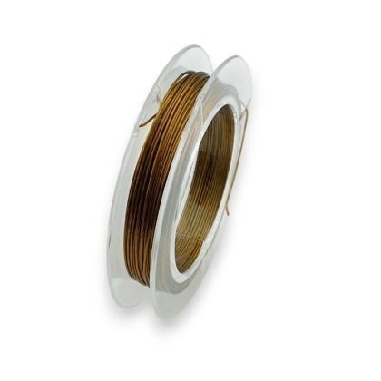 Linka jubilerska stalowa powlekana 0,38 mm szpula 10 m dark goldenrod