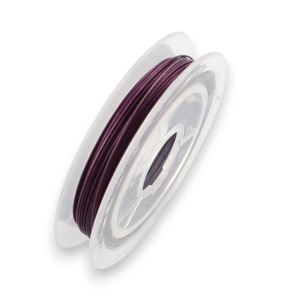 Linka jubilerska stalowa powlekana 0,38 mm szpula 10 m purple