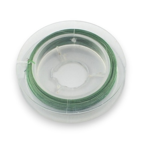 Linka jubilerska stalowa powlekana 0,38 mm szpula 10 m green